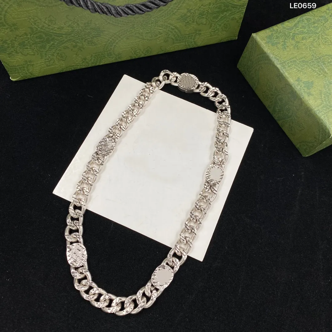 Ny designer halsbandskedja choker för unisex bokstavarmband guldkedja leverans av hög kvalitet charm halsband254b