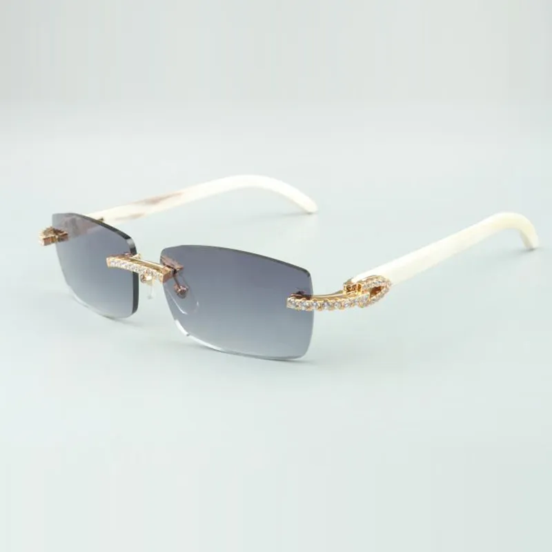 endless diamond buffs sunglasses 3524012 with natural white horns legs and 56 mm lens298P