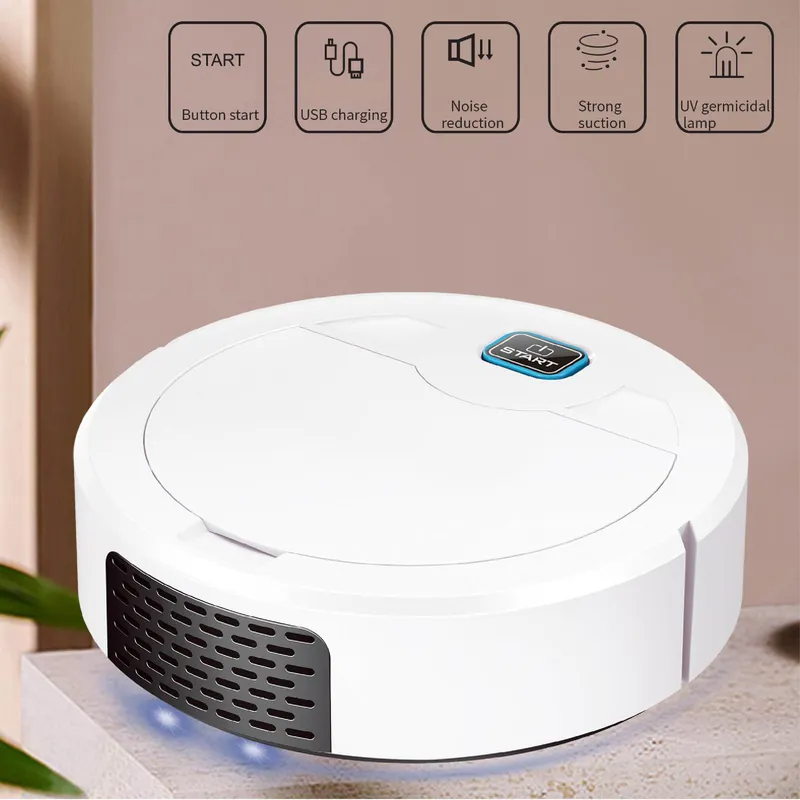 3 In 1 Smart Sweeping Robot Home Sweeper Sweeping and Vacuuming UV Wireless Vacuum Cleaner Sweeping Robots 220408