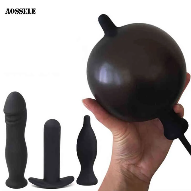 NXY Giocattolo adulto del sesso Dilatatore anale gonfiabile Grande Kegel Palla vaginale Dildo Butt Plugs Massaggiatore prostatico Giocattoli uomini Donne Gay Buttplug 0330