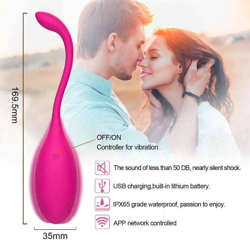 NXY Vibrators Yetrun Female Sex Toys 10 Modes Usb Rechargeable g Spot Vagina Flamingo Bullet Eggs App Controlled Kegel Ball Vibrator 0411