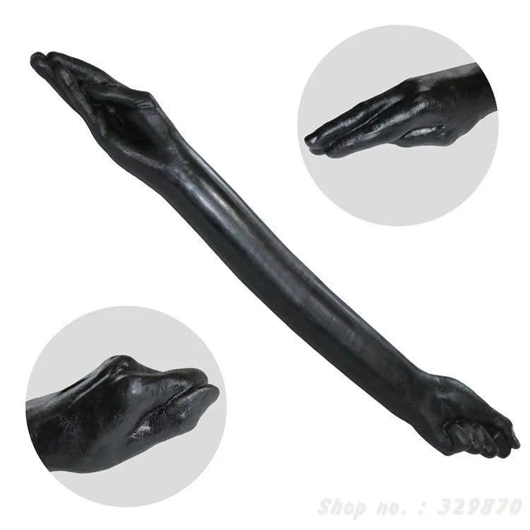 Super Long Fist Dildo 65 cm Big Fisting Black Podwójne zakończenie seksowne zabawki dla kobiety lesbijskiej konslador ogromny anal penis9969356