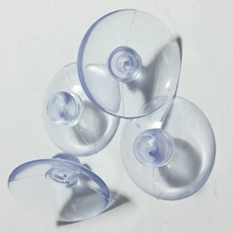 et 35mm svamphuvud sucker pvc fiskbehållare transparent glas perforerade klara sugkoppar fönsterdekor bröllop bil 220527