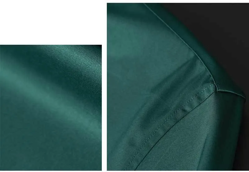 Yeşil Erkek Elbise Gömlek Marka Süper Uzun Kollu Erkekler Slim Fit Elastik Nefes Demir Demir Kaliteli Erkek 220324