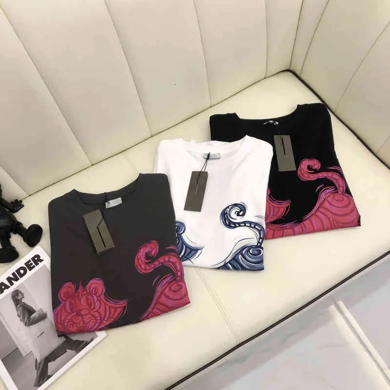 Women's T-Shirt designer Shenzhen Nanyou high-end clothing 2022 early spring new cartoon tiger pattern can be worn in a single, short sleeved t 1UT3