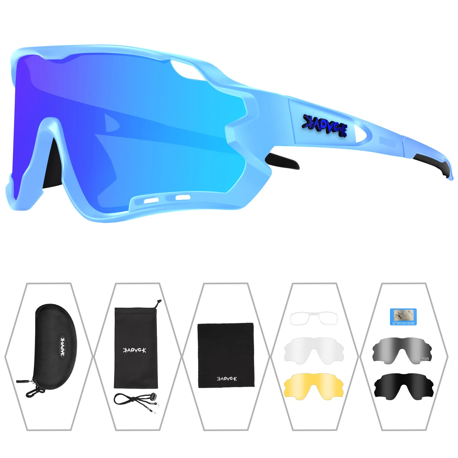 Fietsen Bril Gepolariseerde 5 Lens Racefiets Vrouwen Mannen Sport Zonnebril Fiets MTB Goggle Mountain Outdoor Vissen Eyewear