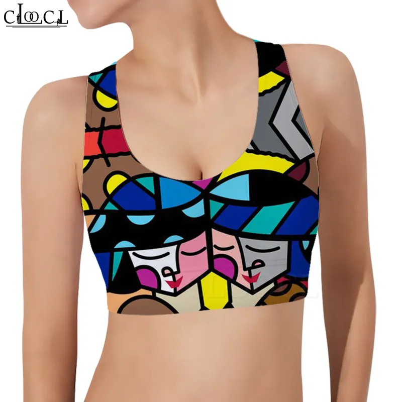 Women Sports Vest Polynesia Abstract Art 3D Mönster ärmlösa tank tops mode yoga springa kvinnor fitness bras tops w220616