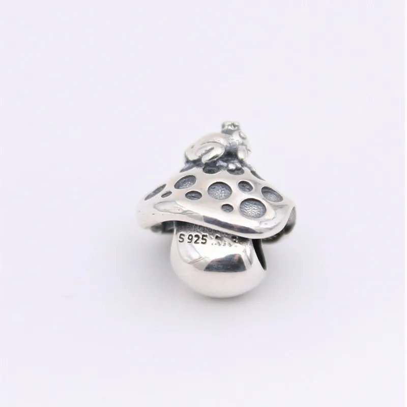 Mushroom & Frog Charm 925 Silver Pandora Charms for Bracelets DIY Jewelry Making kits Loose Bead Silver wholesale 798558C00