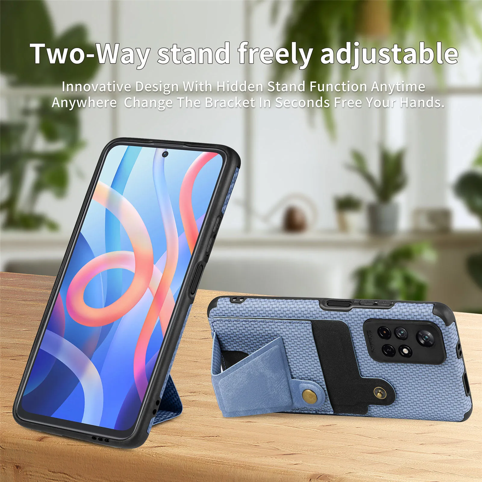 Fiber Pattern Soft TPU Cases For Xiaomi Mi 11i 11 10T Lite Poco X3 NFC F3 Redmi Note 11 10 Pro 11S 10S Magnetic Card Holder Cover