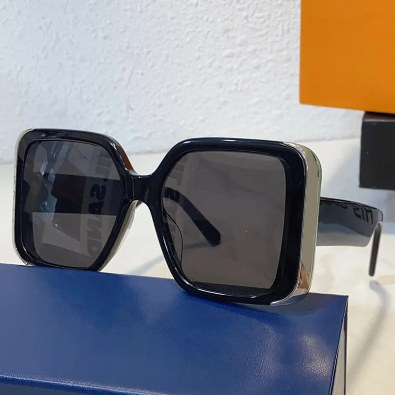 Moon Square Sunglasses Z1664 Star同じ特大の正方形のフレーム結合デザインハイライトブランドチャームキャットウォークトラベルポグラフィーfi273o