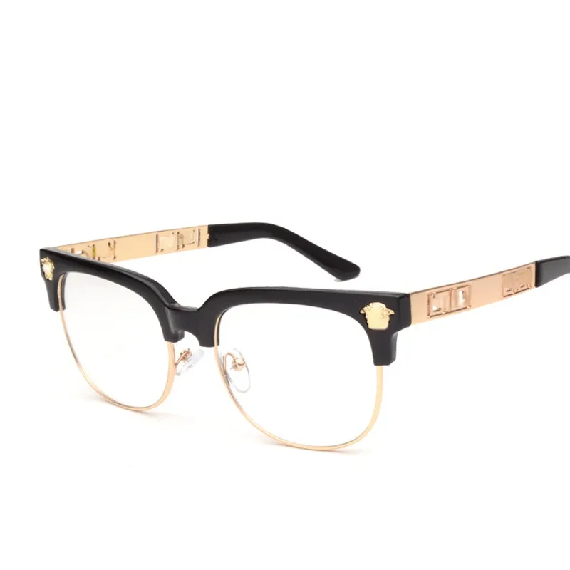 Lunettes de soleil créatrices de mode Femmes hommes Optique Prescription Spectacles Frames Vintage Plain Glass Eyewear avec logo8192349