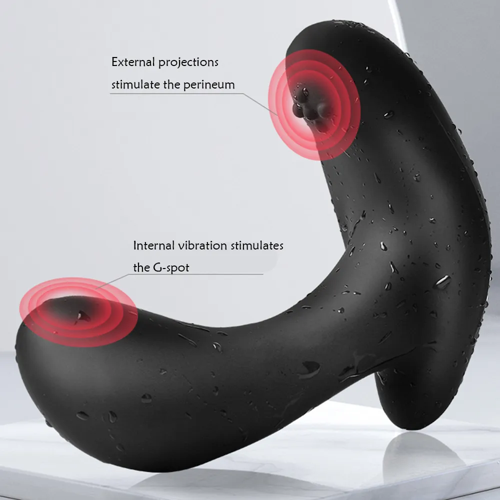 Uppblåsbar analplugg Wireless Remote Control Pump Prostate Massage Vibrator Expansion vibrerande sexiga leksaker för män kvinna