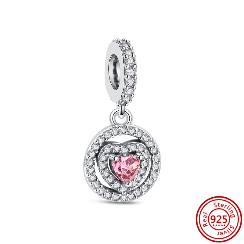 Charms in argento 925 con perline Pandora Bracciale con ciondoli rosa Scooter Night Light Bulb Mamma charmes ciondoli Gioielli con perline fini fai-da-te