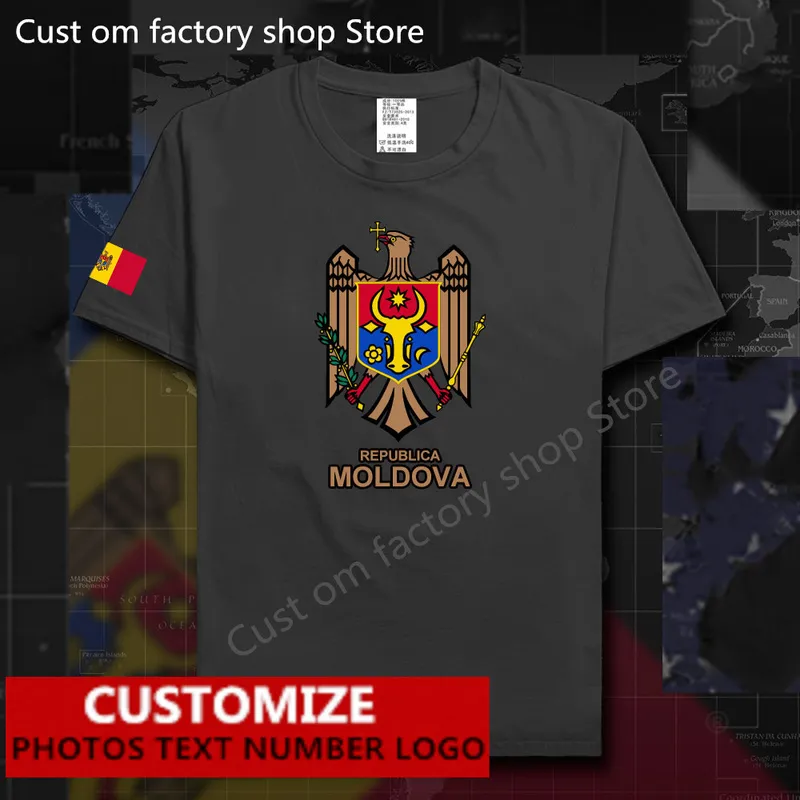 Moldavie moldave MDA MD gratuit personnalisé Jersey Fans bricolage nom numéro 100 coton t-shirts hommes femmes lâche décontracté t-shirt 220616