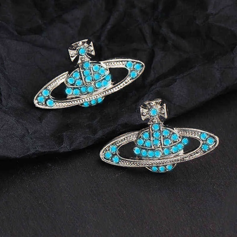 2022 PLANETA PLANETA Wisiorki Kolczyki Kobiety Oryginalny projekt Rhinestone Star Drop Kolczyki Biżuteria Prezenty dla kobiet