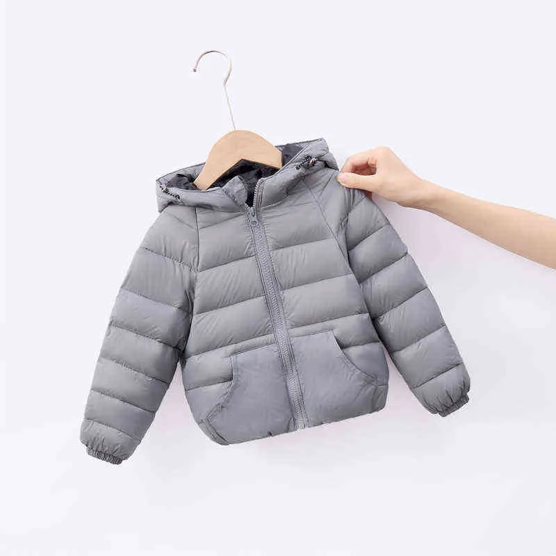 Chwinter New Children Baby Light Down Jacket 2020 Boys And Girls Elastic Candy Down Jacket Childrens Clothing Cotton Jacket J220718