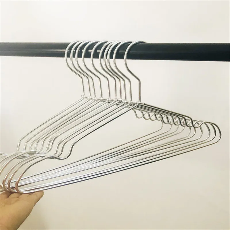 5/10 stks Kleding Hangers Dikker Aluminium Droogrekrekken Naadloze Antislip Winddicht Anti-Rust Kleding Hanger Organisatie 220408