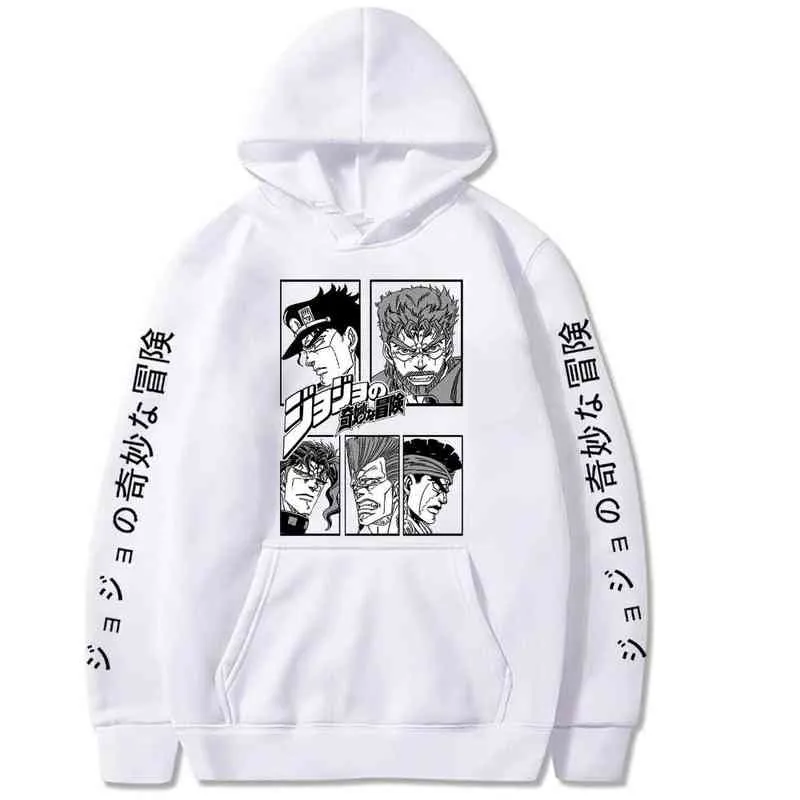 JOJO_s Bizarre Adventure Hoodie Men Women Fashion Coat Anime Hoodies Kids Hip Hop Boy Girls Coat Men Women Sweats Men's Clothing G220429