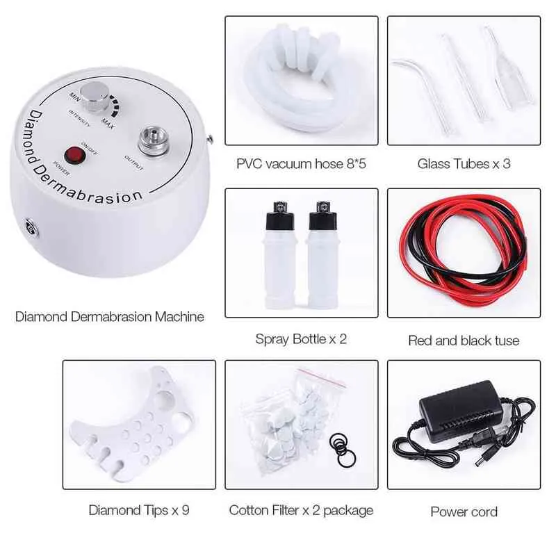 Foreverlily Diamond Microdermabrasion Dermabrasion Machine Water Spray Exfoliation Beauty Machine Wrinkle Face Peeling Machine 220514