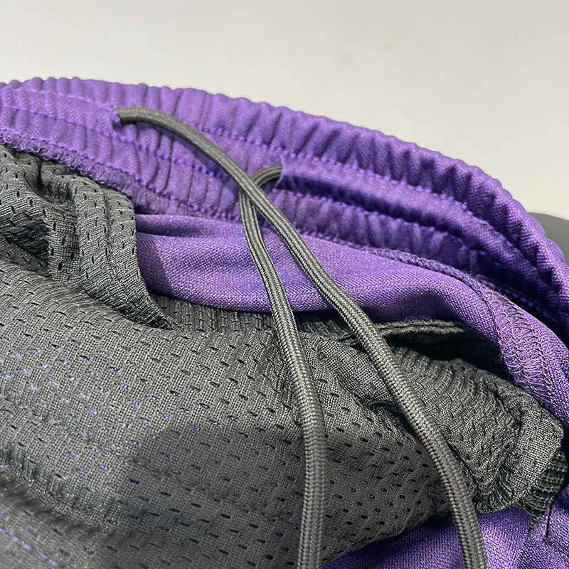 Casual Purple Joggers Sweatpants Män kvinnor nålar byxor fjäril broderi mjukt material dragkroppsdragare fickbyxor