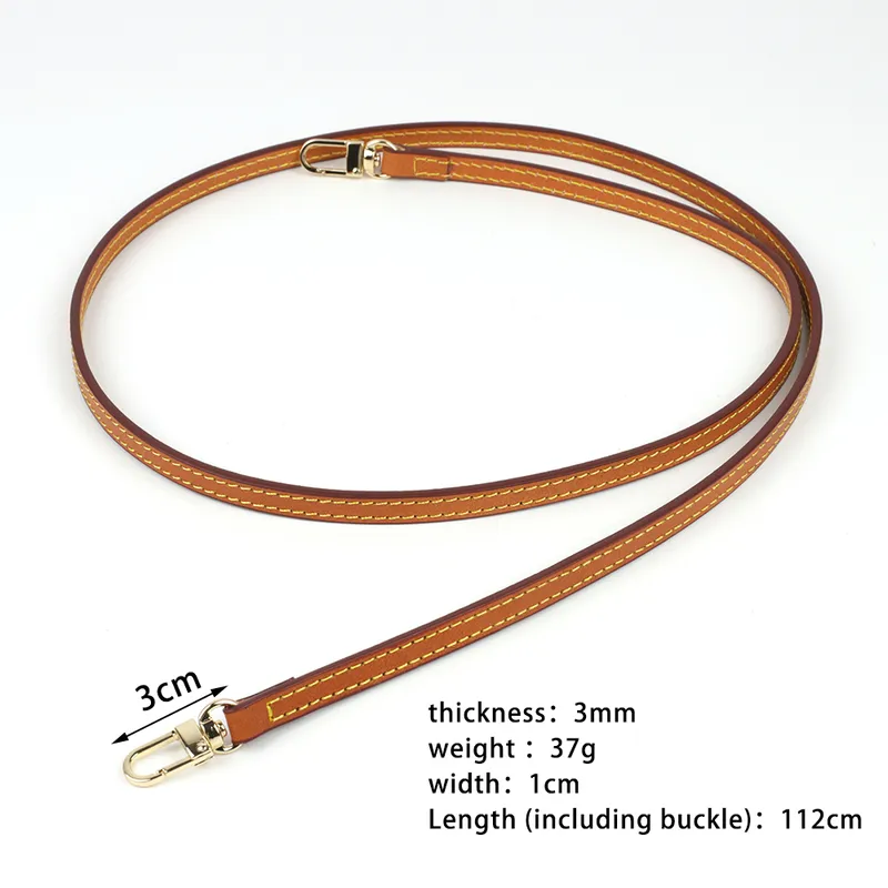 Cow Hide Leather Shoulder Bag Strap 112CM Long Crossbody Strap Women Handbag Bag Belt Accessories 220601282p