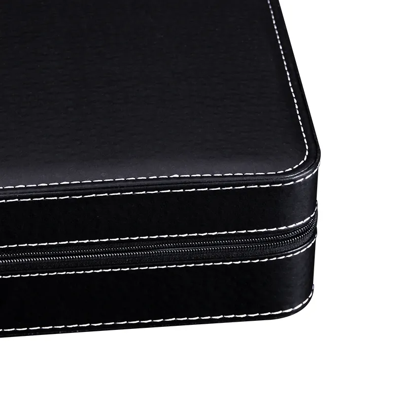 6 10 12 Slots Portable Leather Watch Box Your Good Organizer Jewelry Storage Zipper Easy Carry Men 220624