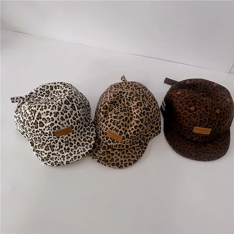 MILANCEL Cappello estivo bambini Cappello bambini con alfabeto leopardato stampato 220611