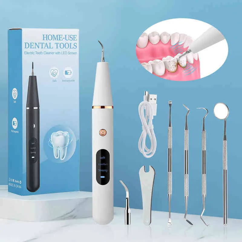 NXY Escova de dentes Ultra Dental Cleaner Dental Calculus Scaler Elétrico Oral Dentes Removedor de Tártaro Placa Manchas Limpador Branqueador de Dentes 04095198333