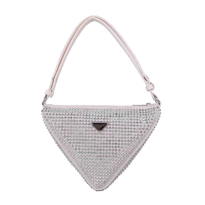 محافظ Outlet Style Style Personalized Livided Bag Ender 2022 New Full Diamond Triangle Sling One Counter Messenger Bage