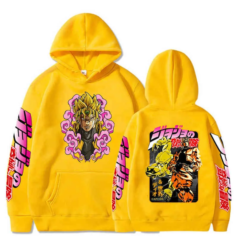 2022 Harajuku JOJO's Bizarre Adventure Unisex Hoodies Japanese Anime JOJO Printed Men's Hoodie Streetwear Casual Sweatshirts Y220716