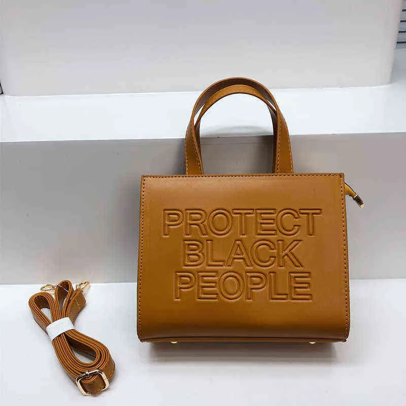 Torba z grubej bawełny 2022 Designer Ladies Shopping Torebka i torebka Crossbody Luksusowa skóra PU Protect Black People Torba na ramię dla kobiet Y220609