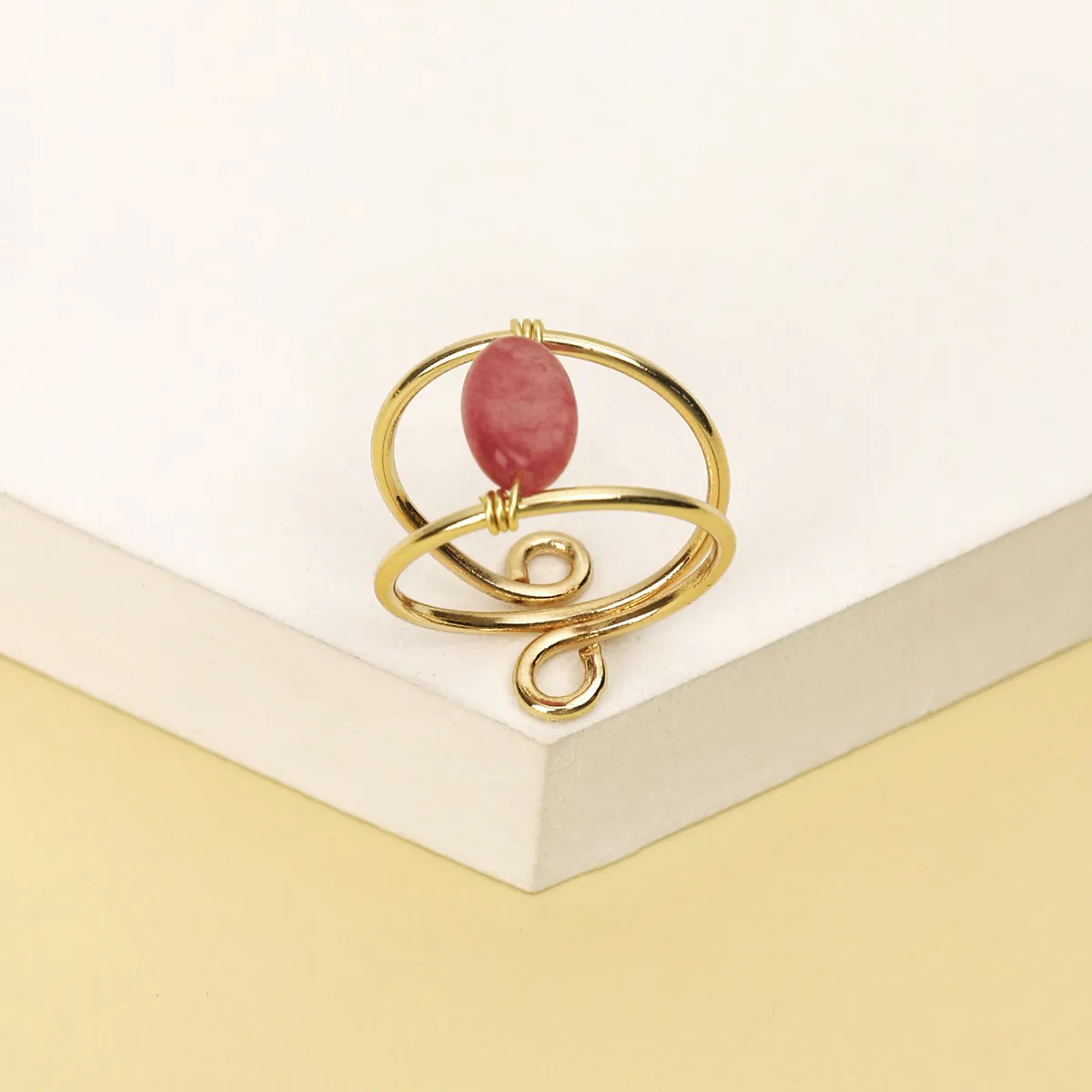 Исцеляющие кристаллические кольца для женщин духовные каменные кольца регулируют размер
