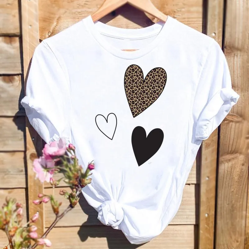 Mulheres letra adorável tendência estilo fofo tshirts Fashion Graphic T Top Sleeve Short Spring Summer camiseta feminina camiseta 220527