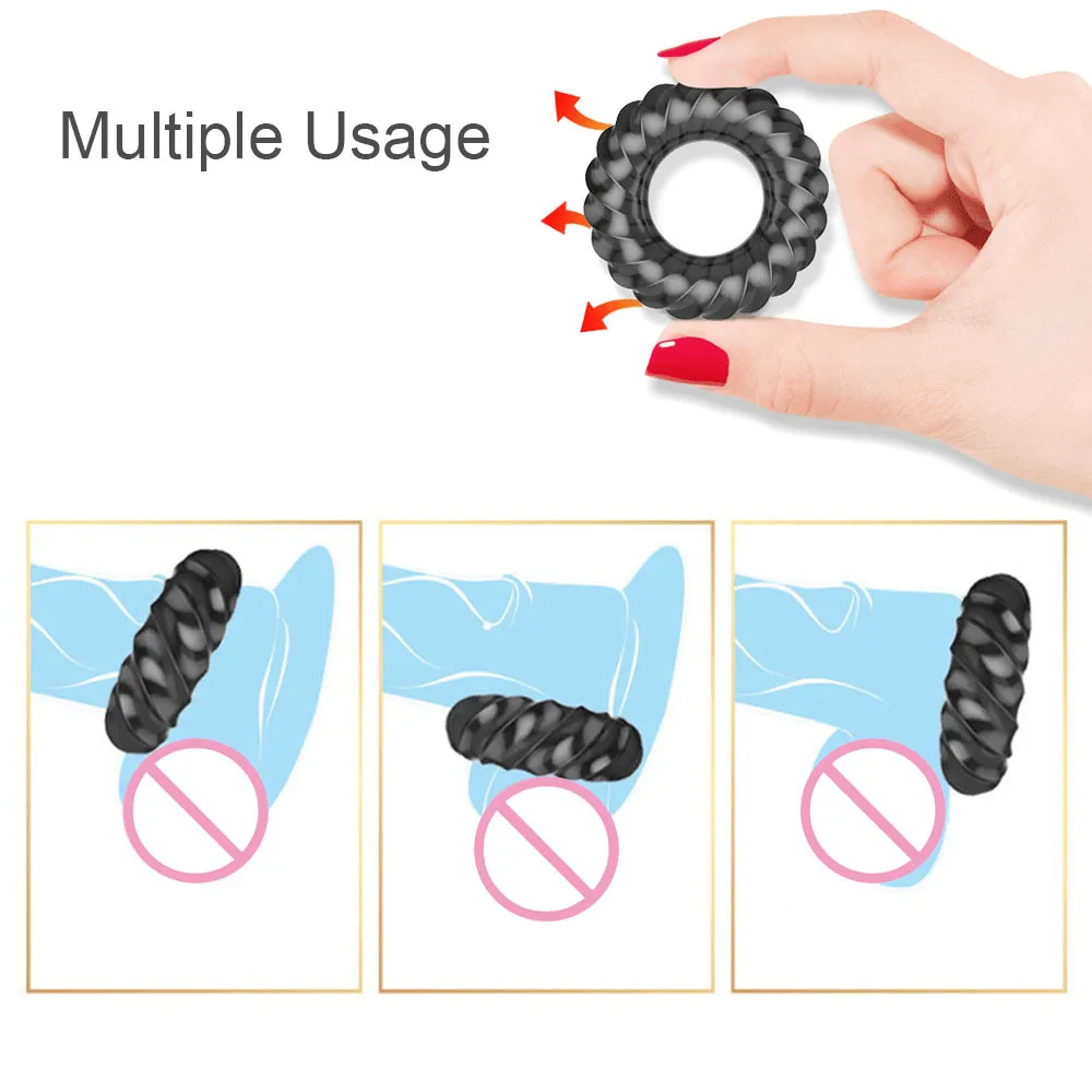 Penis Ring Cock Enhance Erection Delay Ejaculation sexy Toys For Men Cockring Scrotum Bind Shop 3 Sizes