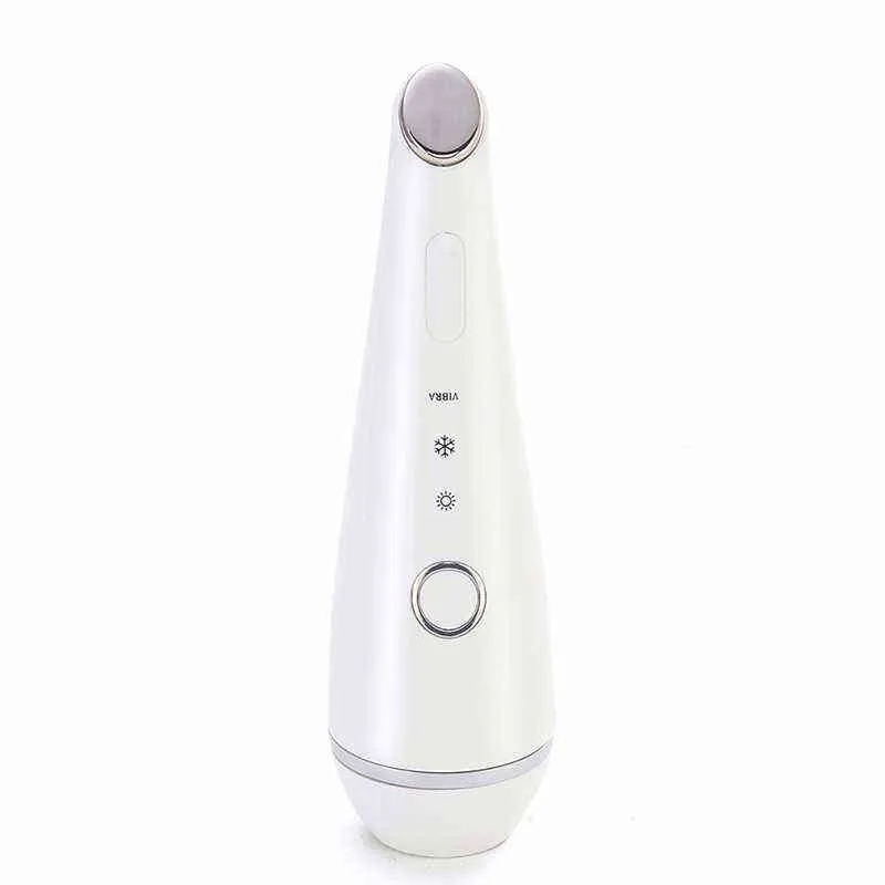 Aoko Facial Warm and Cooling Hammer LED Photon Therapy Beauty Machine Ultrasonic Vibration Massage Eye Skin Care Device 220512