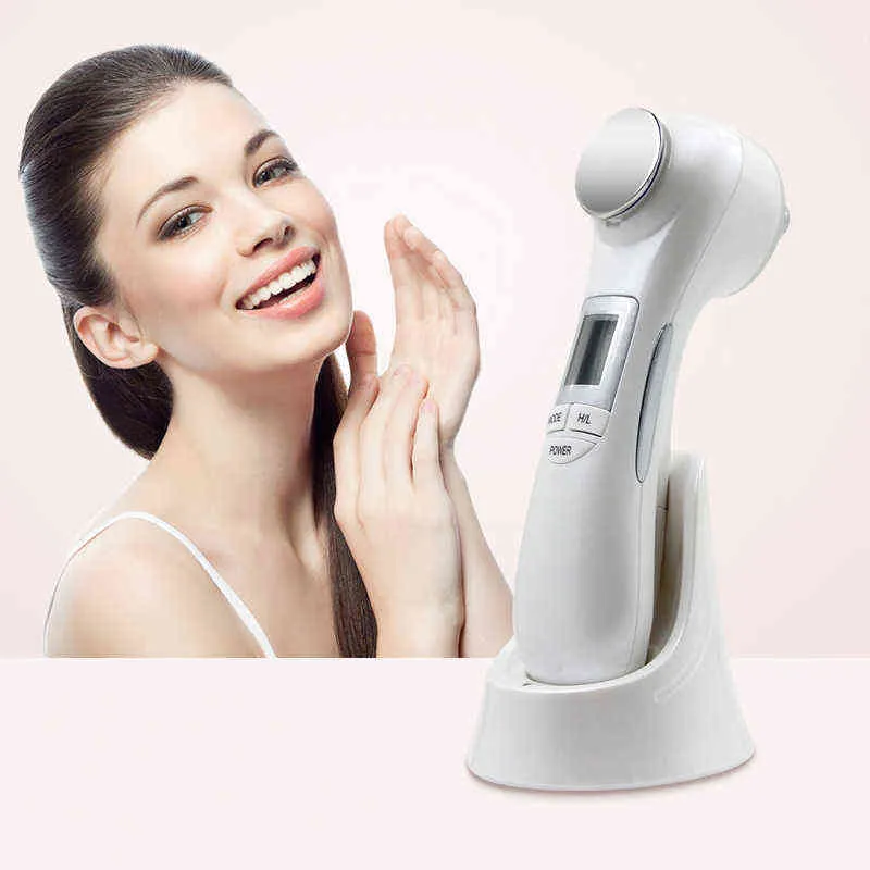 5 em 1 LED terapia de fótons de fótons LED Levantamento facial de rejuvenescimento Máquina de dispositivo de vibração Máquina de mesoterapia em Microcorrente EMS 220512