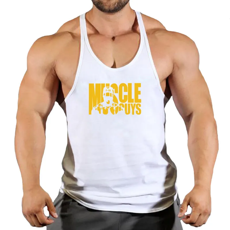 Summer Casual Fashion Cotton Sleeveless Tank Top Men Fitness Muscle Shirt S Singlet Bodybuilding Workout Gym Vest Fitness 220624