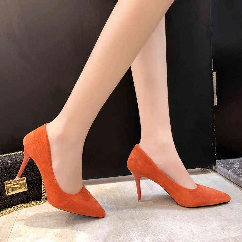 Rimocy nowe cienkie obcasy czółenki dla kobiet seksowne palce super obcas Kobieta stała kolor na butach imprezowych 220528