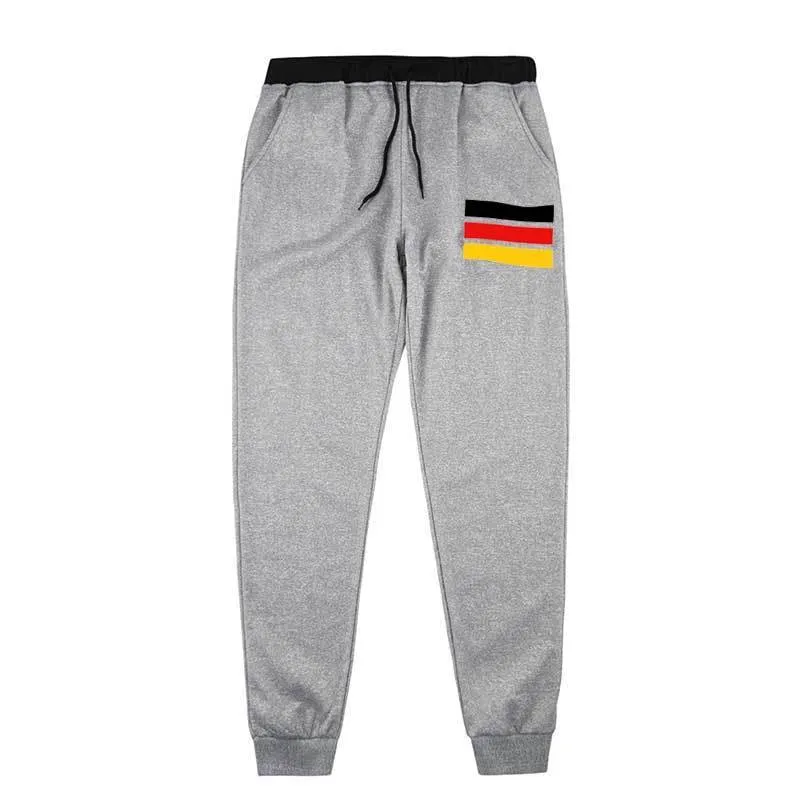 ズボンジョギングドイツの旗スウェットパンツズボンスポーツトレインパンツ卸売ジョガーストリートウェアトラックスーツジムフィットネスズボン220613
