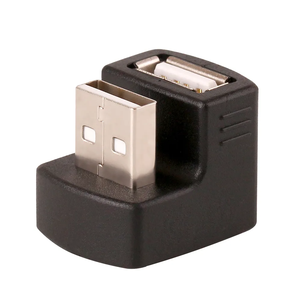 Adaptateur USB 2.0 coudé à 180 degrés Un adaptateur de connecteur d'extension mâle à femelle pour ordinateur portable