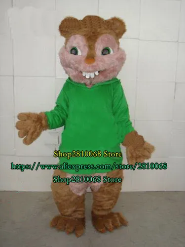 Costume Mascot Poupée Eva Casque Chipmunk Costume Mascot Costume Squirrel Costume de dessin animé Unisexe Party 1063