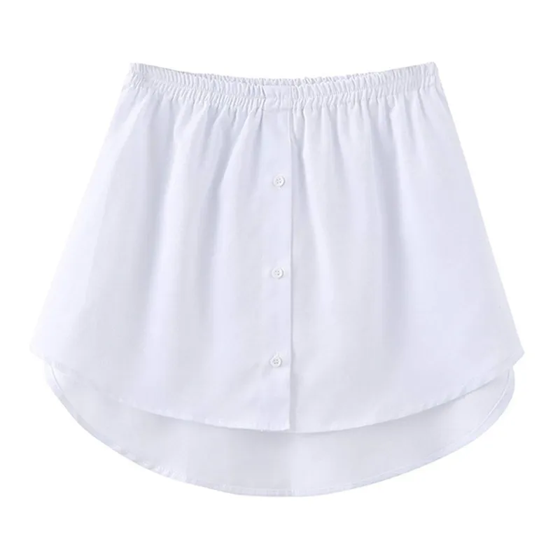 Extensions de chemise superposition faux haut bas balayage chemise extension réglable mini jupe pour femmes filles NOV99 220711