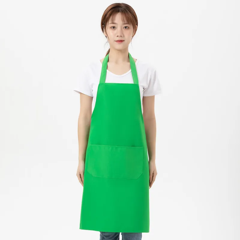 oem custom design black unisex waiter cooking restaurant with pocket printing men and aprons for woman Factory wholesale 220608