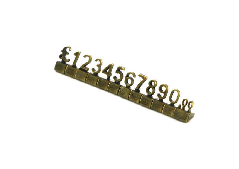 高級金属キューブジュエリーの組み合わせ価格タグユーロポンド数字ブロックディジットウォッチジュエリーカウンターディスプレイサイン227y