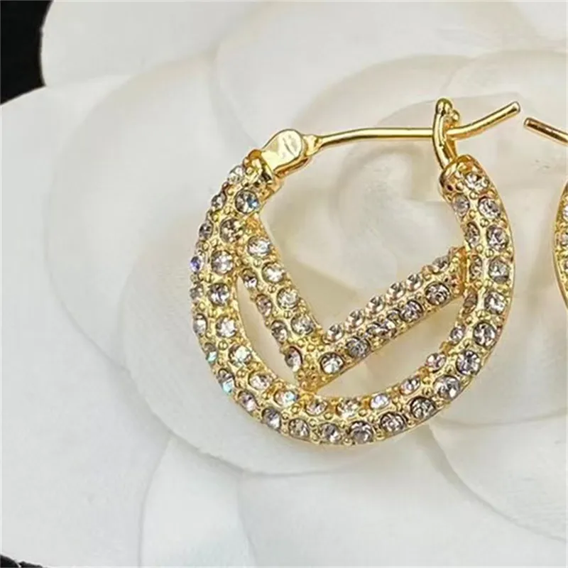 새로운 패션 스터드 이어링 디자이너 편지 귀걸이 여성 다이아몬드 진주 골드 고급 쥬얼리 기념일 선물 고품질 227Z