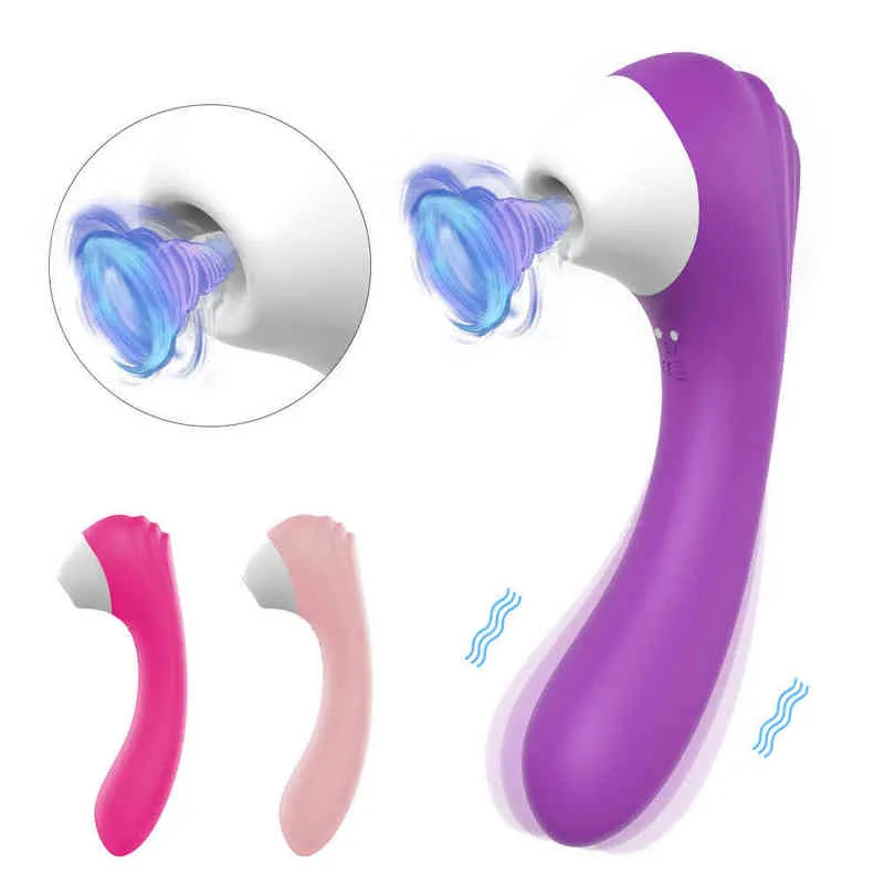 NXY Vibrators Vibrador de succin cltoris para mujer juguete sexual ertico silicona consolador Vagina con ventosa pezn recargable 9 0408