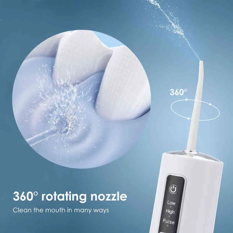 Water Flosser Dental Oral Irrigators Sonic Tooth Cleaner Teeth Whitening Jet Dentistry Tool Hygiene Portable 220510