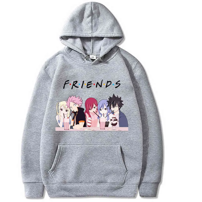 2020 Hot Fairy Tail Heodies Natsu Lucy Gray Elza Classic Classic Classic Anime Japão Cotton Unissex Fleece Sweweweadts Y220713