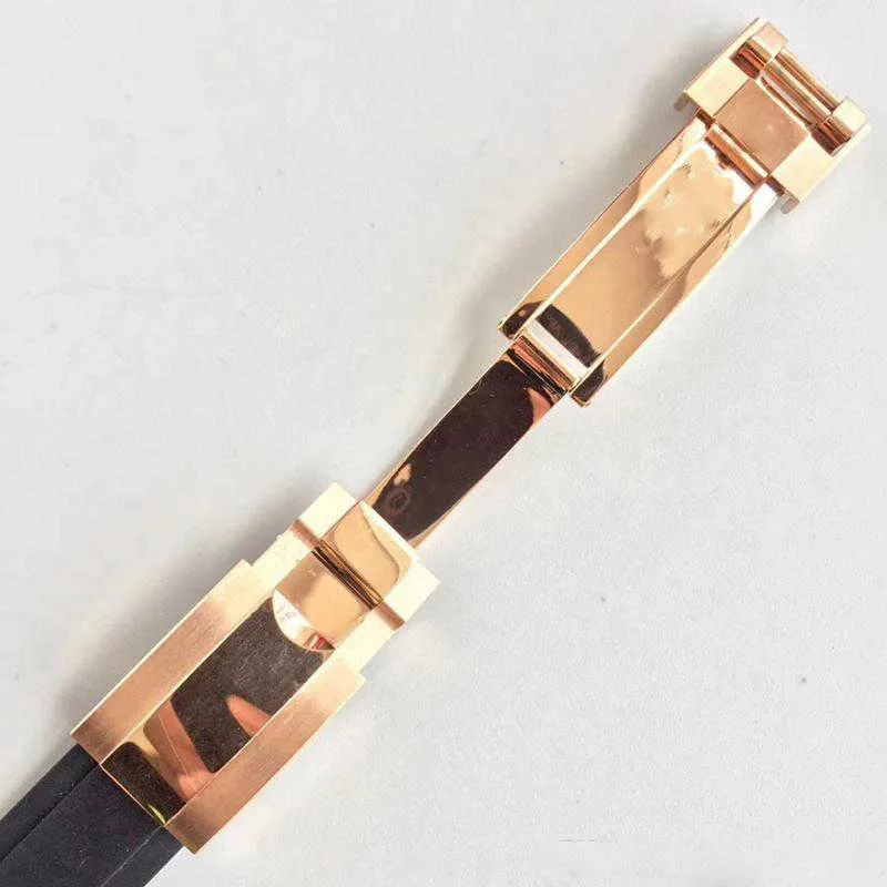 Titta på 40mm herrgummiband rosguld automatisk rörelse mekaniskt rostfritt stål herrar klockor master manlig armbandsur183n