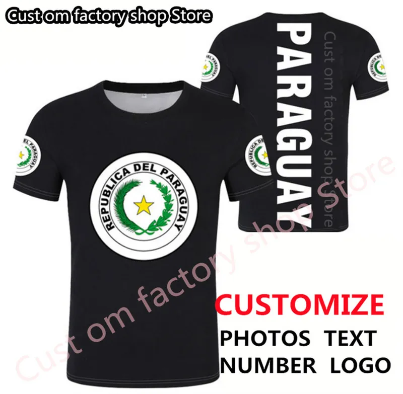 PARAGUAY t-shirt bricolage gratuit nom personnalisé numéro pry t-shirt nation drapeau py paraguayenne république espagnole collège imprimer p o vêtements 220616